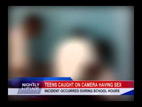 Teen caught having sex
