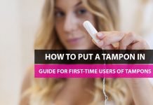 How to put in a tampon demonstration