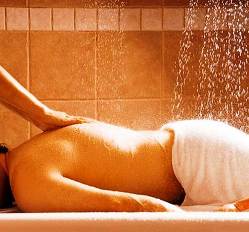 Erotic massage table shower