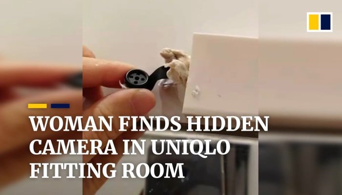 Hidden camera in fitting room