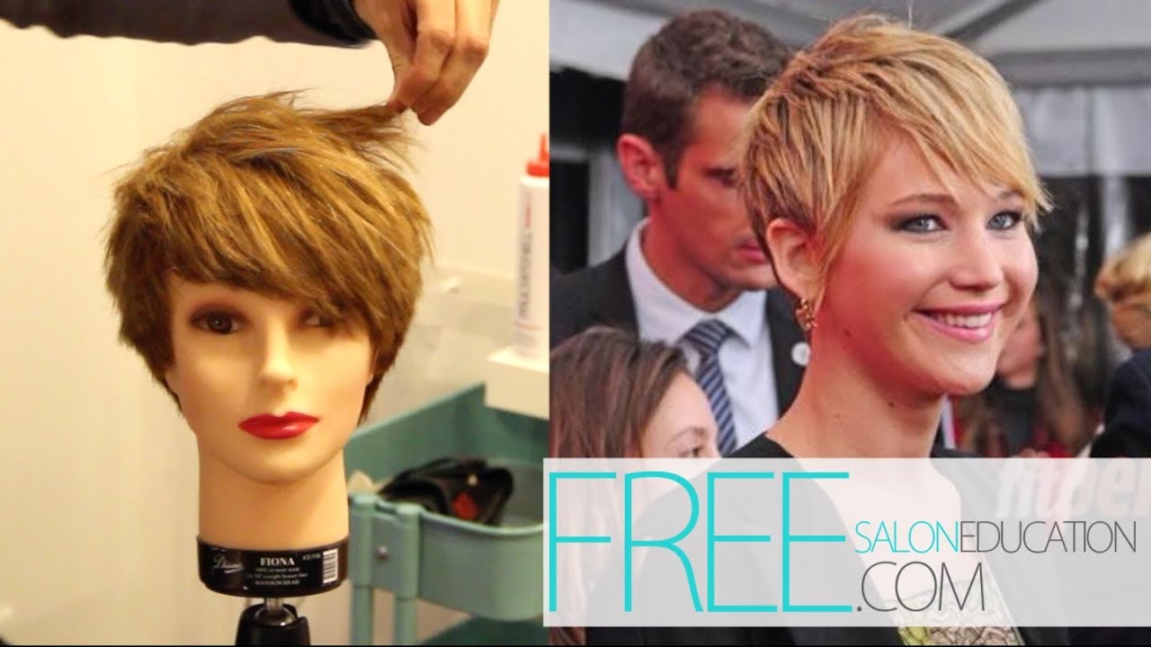 Short crop hairstyle guide jennifer lawrence cropped hair